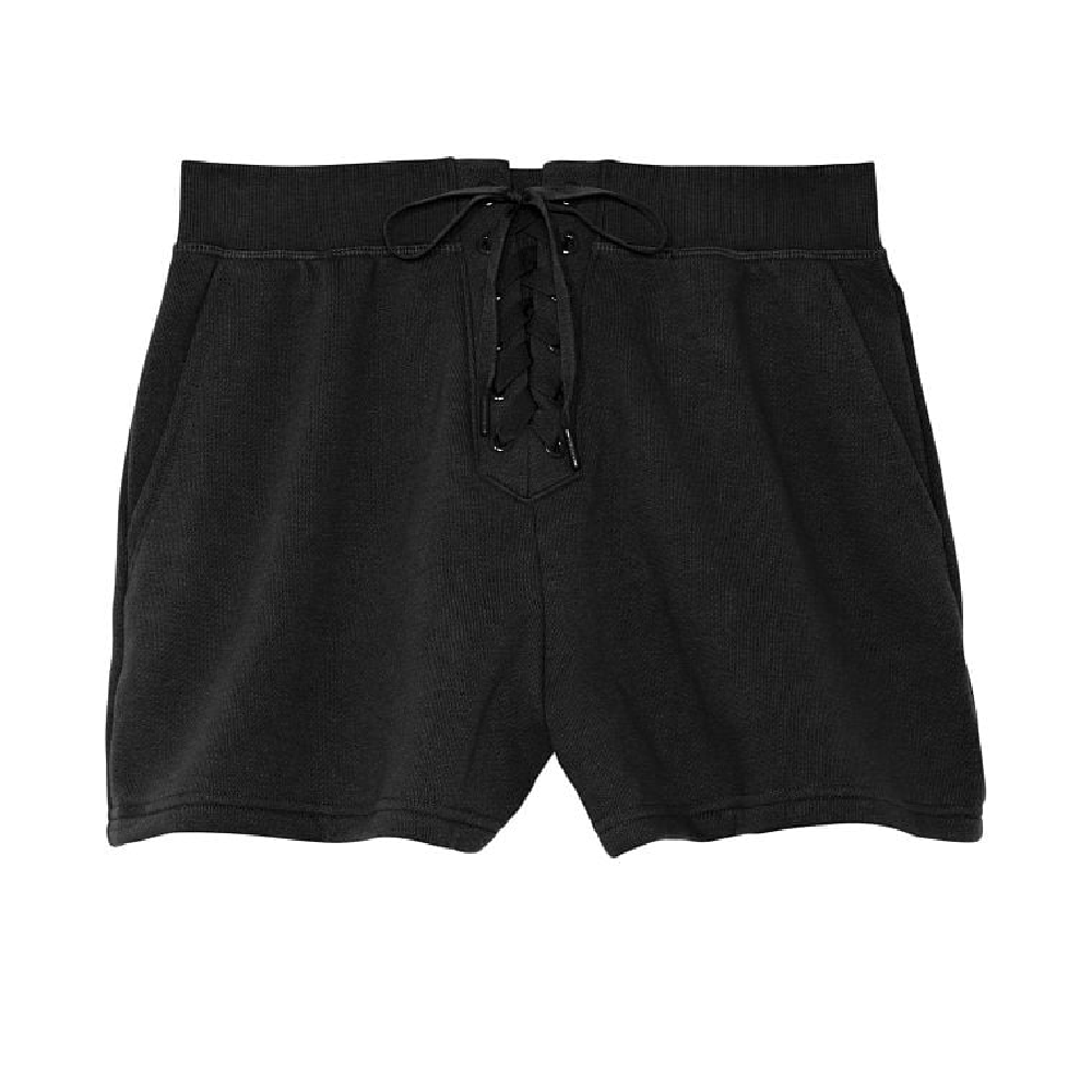 Victoria's Secret Cotton Fleece Shorts, black