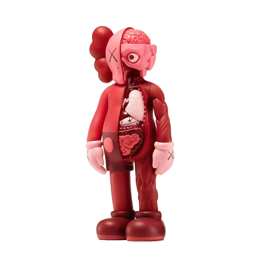 مجسم فينيل من مجموعة Kaws Companion Flayed Open Edition باللون الأحمر