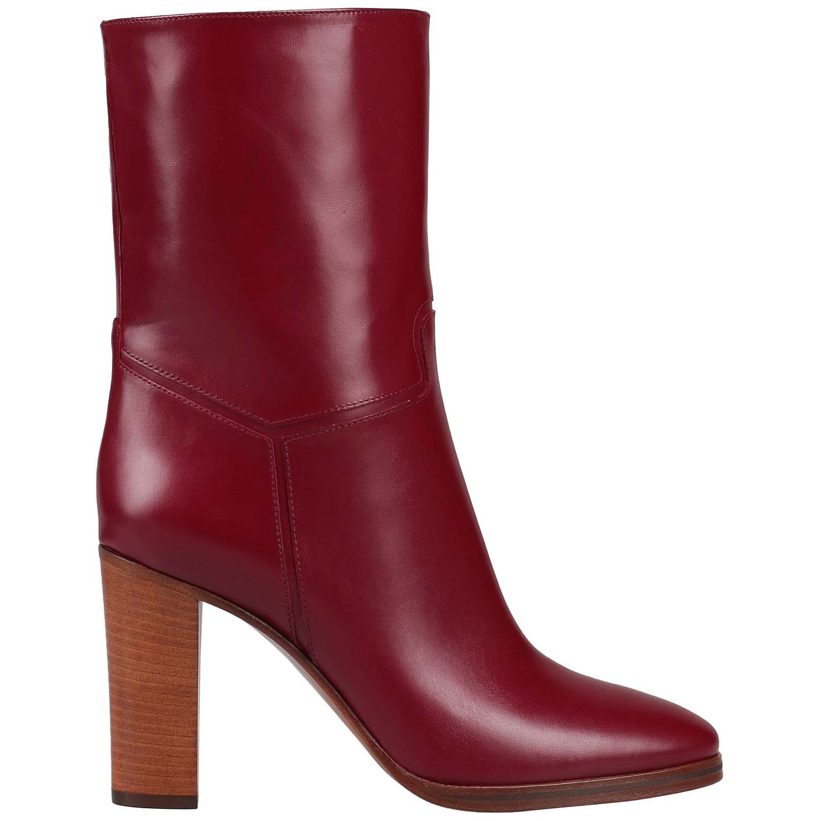 Victoria Beckham ankle boots, garnet