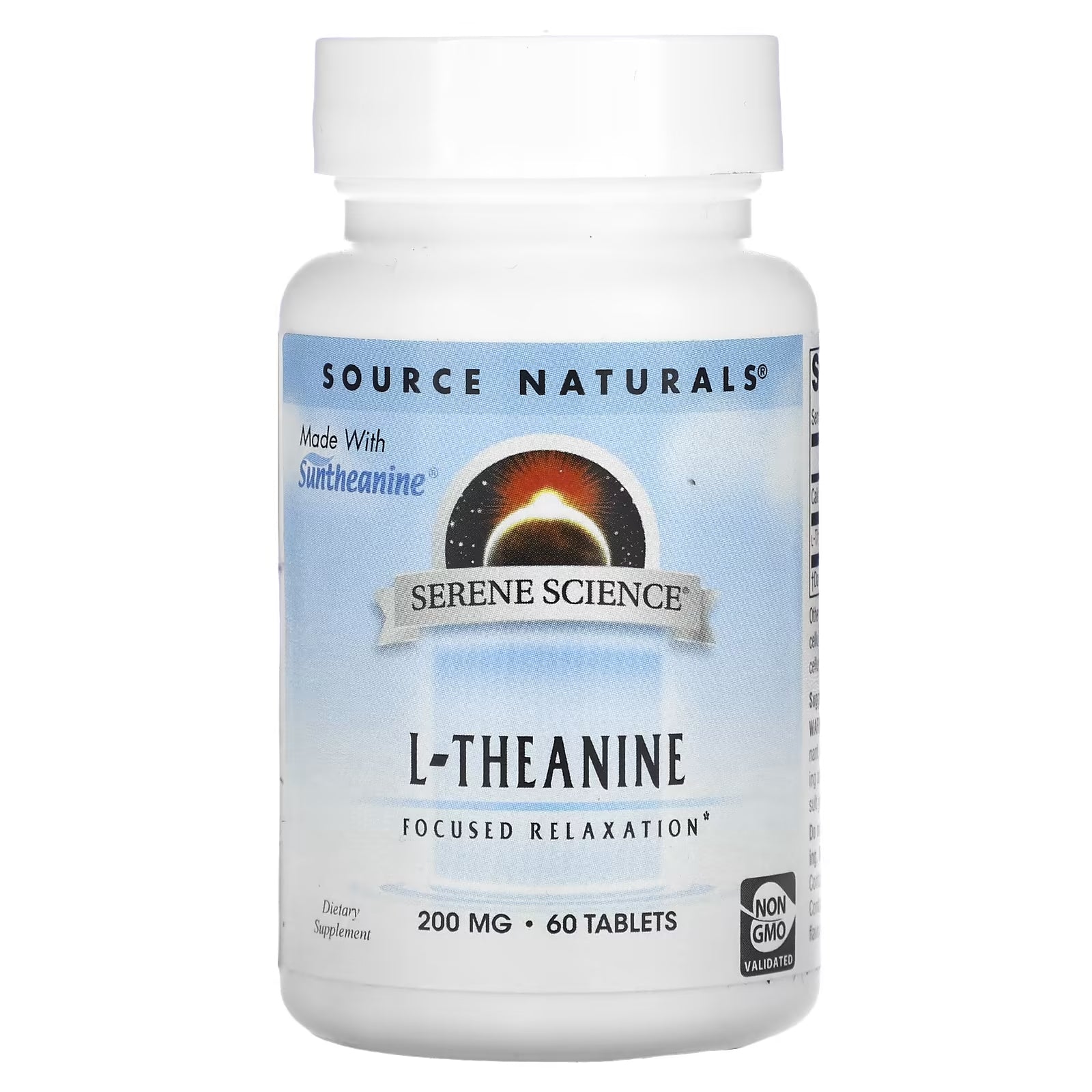 Source Naturals L-Theanine 200 mg, 60 tablets