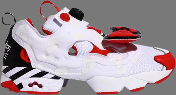 حذاء رياضي من مجموعة Sanrio x instapump fury 'hello kitty' من Reebok باللون الأحمر