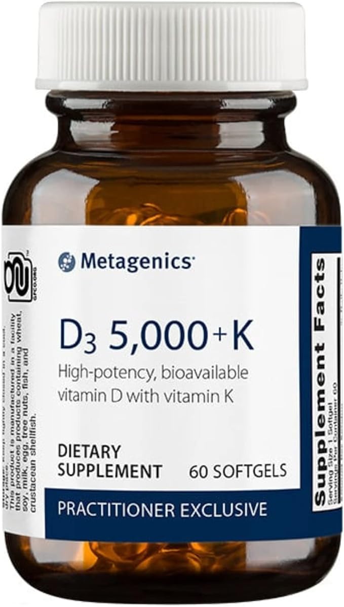 Metagenics Vitamin D3 5000 IU - Vitamin D Supplement, 60 Pieces.