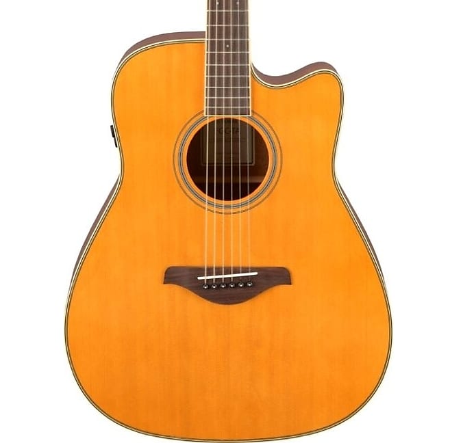 Transacoustic guitar Yamaha FGC-TA in section vintage shade FGC-TA Cutaway Trans  Acoustic Guitar