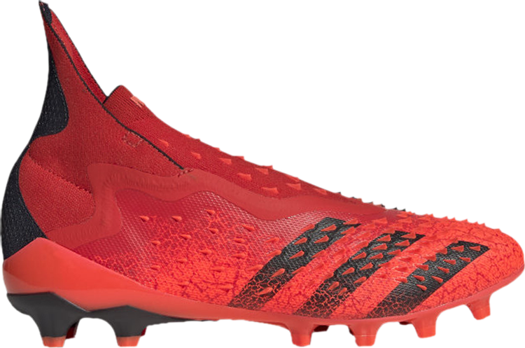 حذاء Adidas Predator Freak+ AG 'Demonskin - Solar Red' باللون الأحمر