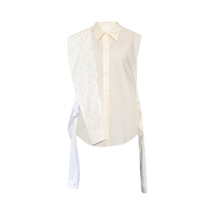 MM6 Maison Margiela 6 Logo Shirt 'Off White', white