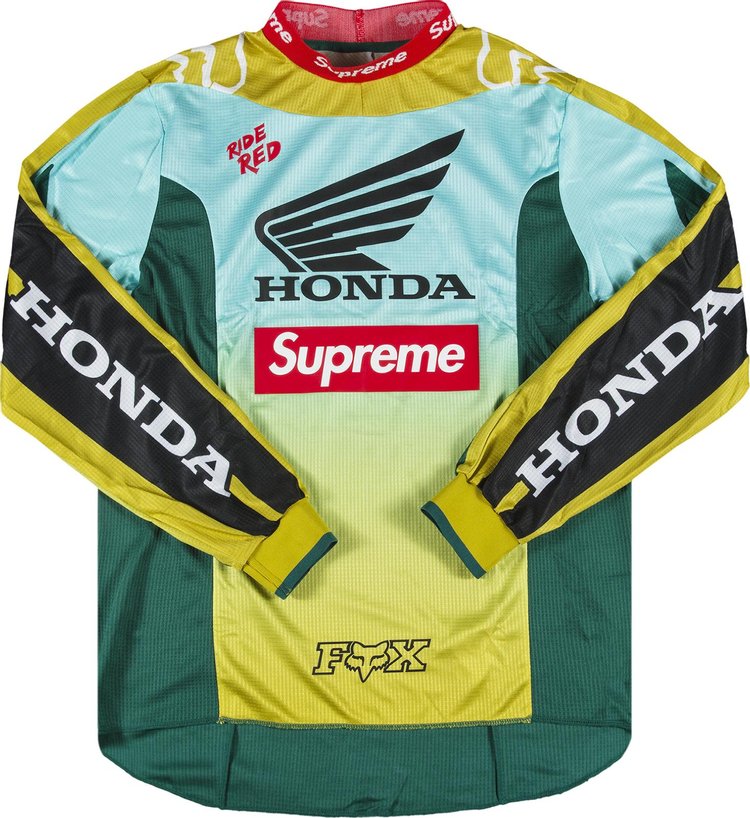 Supreme x Honda Fox Racing Moto Jersey 'Moss' T-Shirt, Green