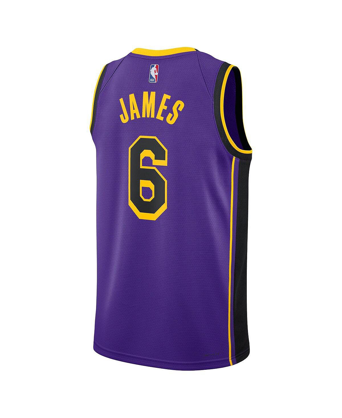 Brand men's t-shirt lebron james purple los angeles lakers 2022/23 statement edition swingman jersey Jordan violet