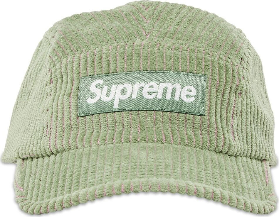 Supreme 2-Tone Corduroy Camp Cap, Green