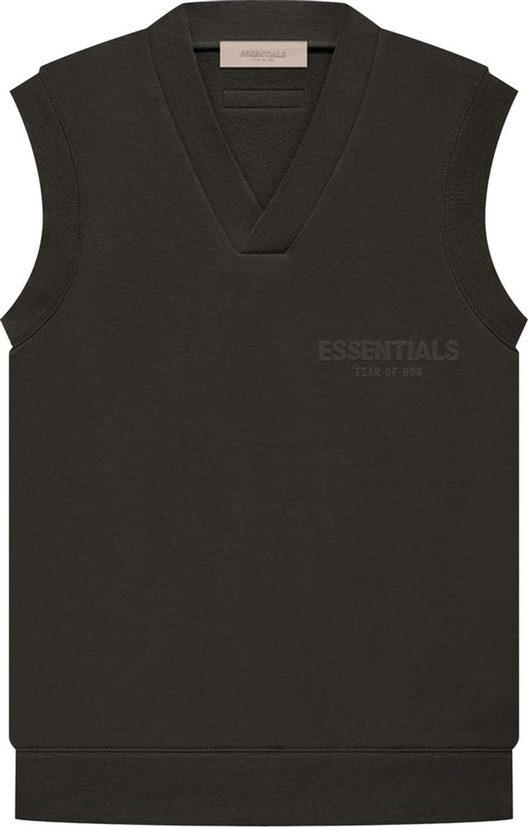 Fear of God Essentials V Neck Vest 'Off Black', black