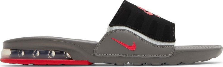 صندل Nike Air Max Camden Slide GS 'Flat Pewter Siren Red' باللون الرمادي