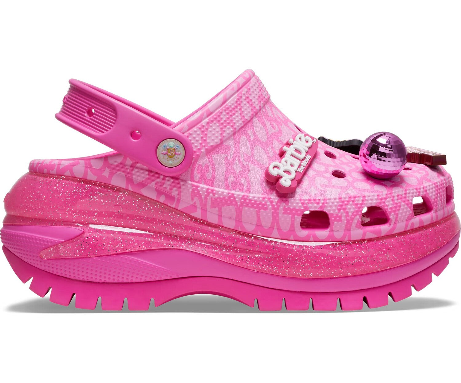 Crocs Barbie The Movie Mega Crush Clogs, Hot Pink