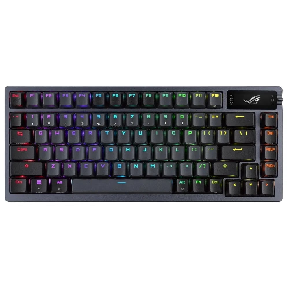 Gaming keyboard mechanical wireless Asus ROG Azoth, NX Snow, PBT English layout, black