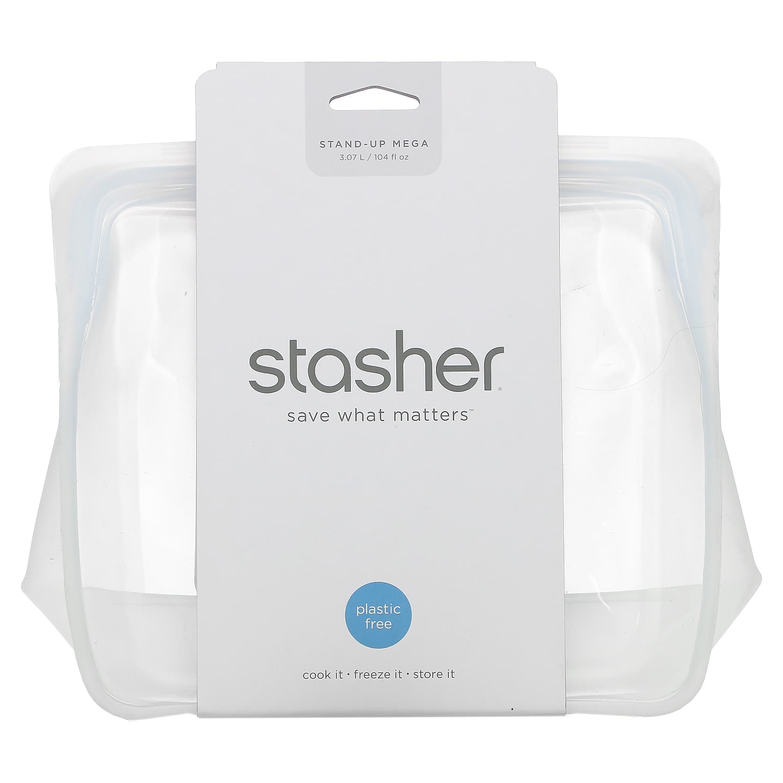 Stasher Stand-Up Mega container, blue, 3.07 l