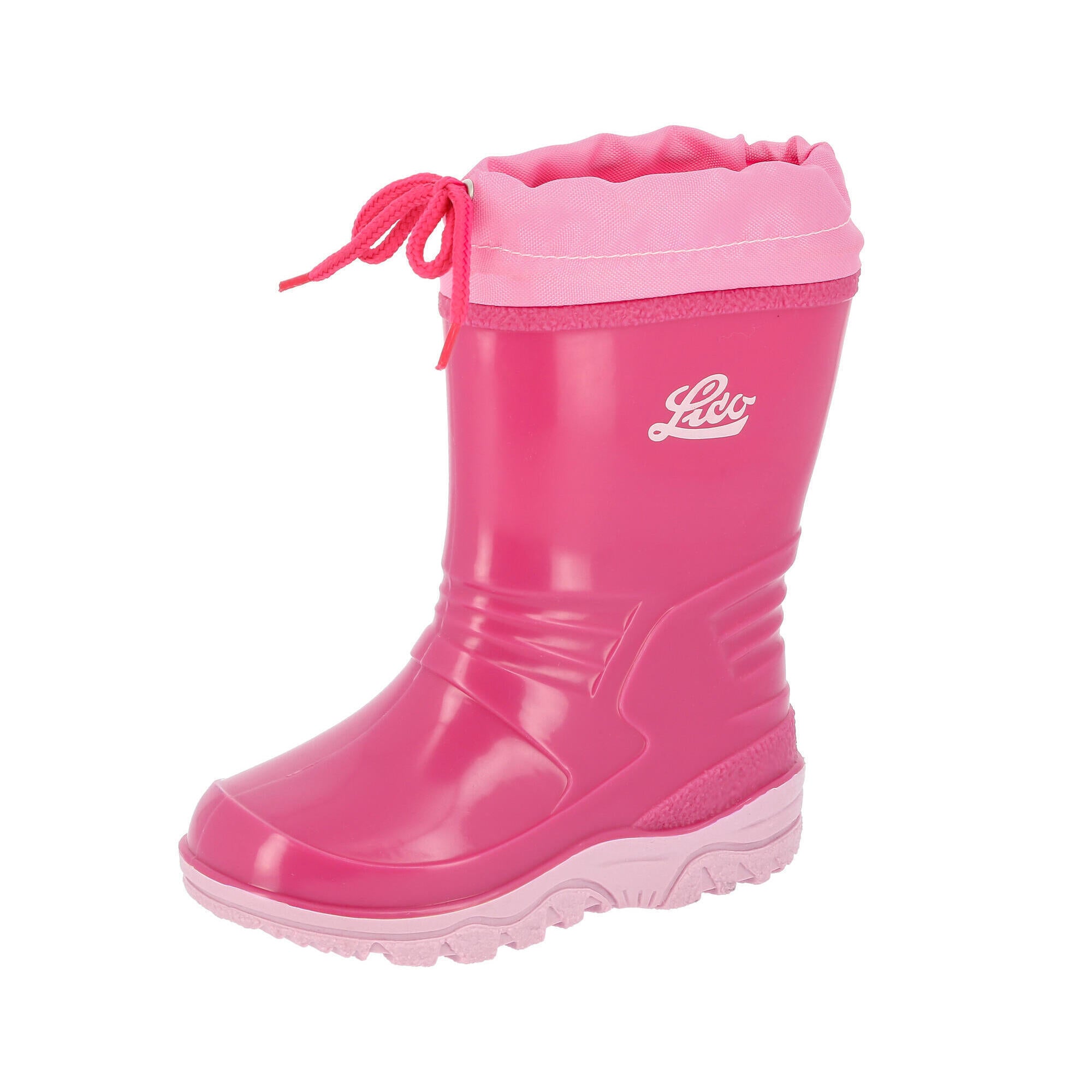 Rubber boots pink girls rubber boots Power Blinky LICO, pink