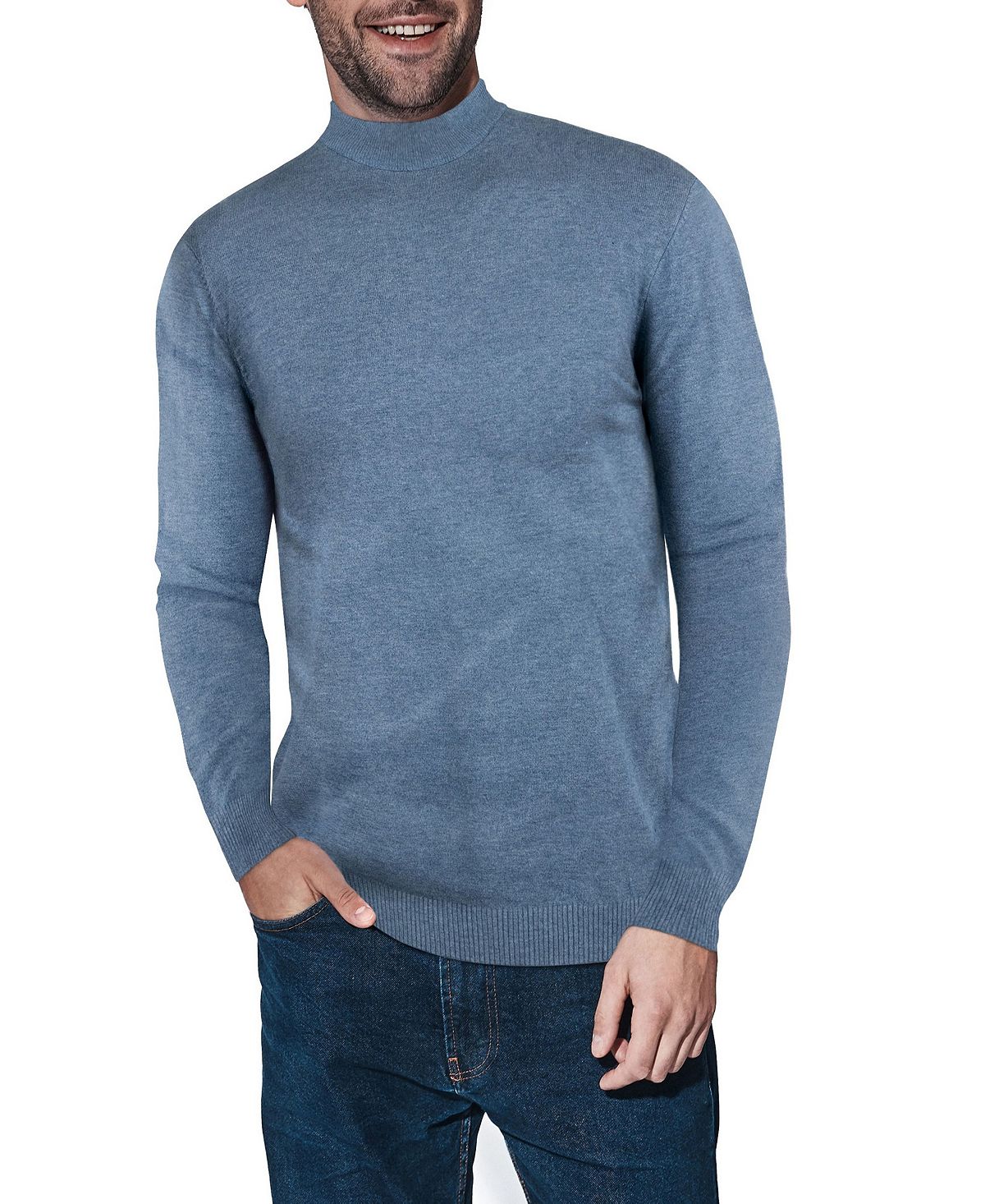 X-Ray Men's Basic Mid-Weight Stand-Neck Pullover, Multi