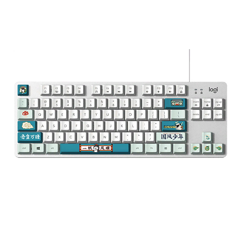 Logitech K835 gaming keyboard, wired, mechanical, Red Switch, National series, white