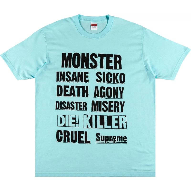 تي شيرت Supreme Monster، فيروزي