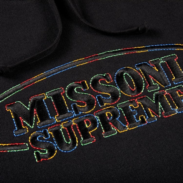 سويت شيرت Supreme x Missoni بغطاء رأس "أسود"، أسود