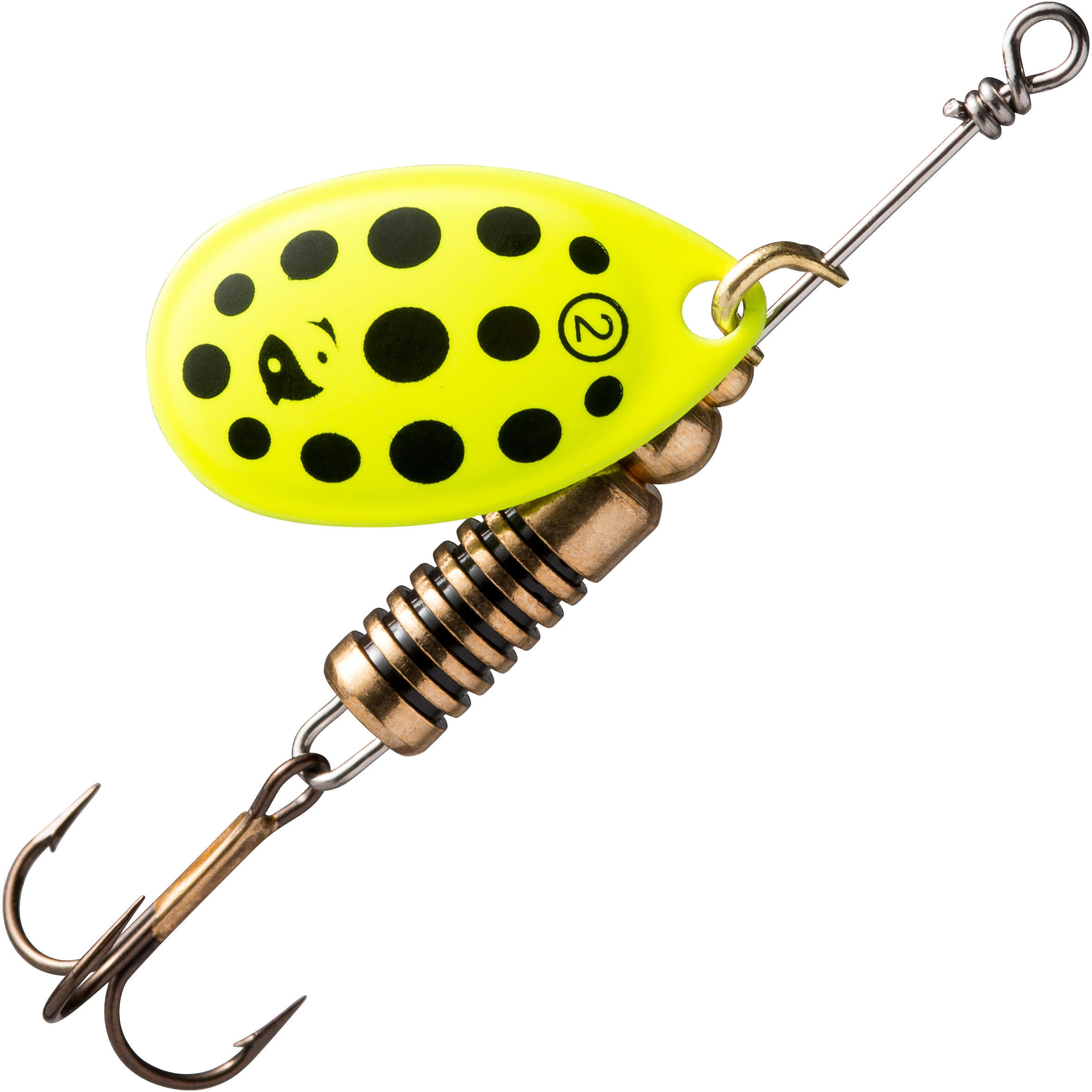 Spinner Weta + #2 yellow/black dot for catching predators CAPERLAN, yellow black