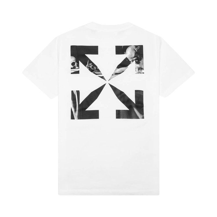 Off-White Caravaggio Arrow Slim Tee 'White/Black', white