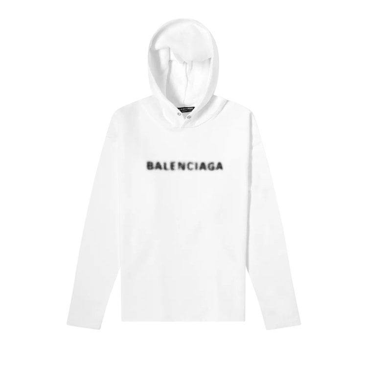 Balenciaga No Rib Hoodie 'White', white