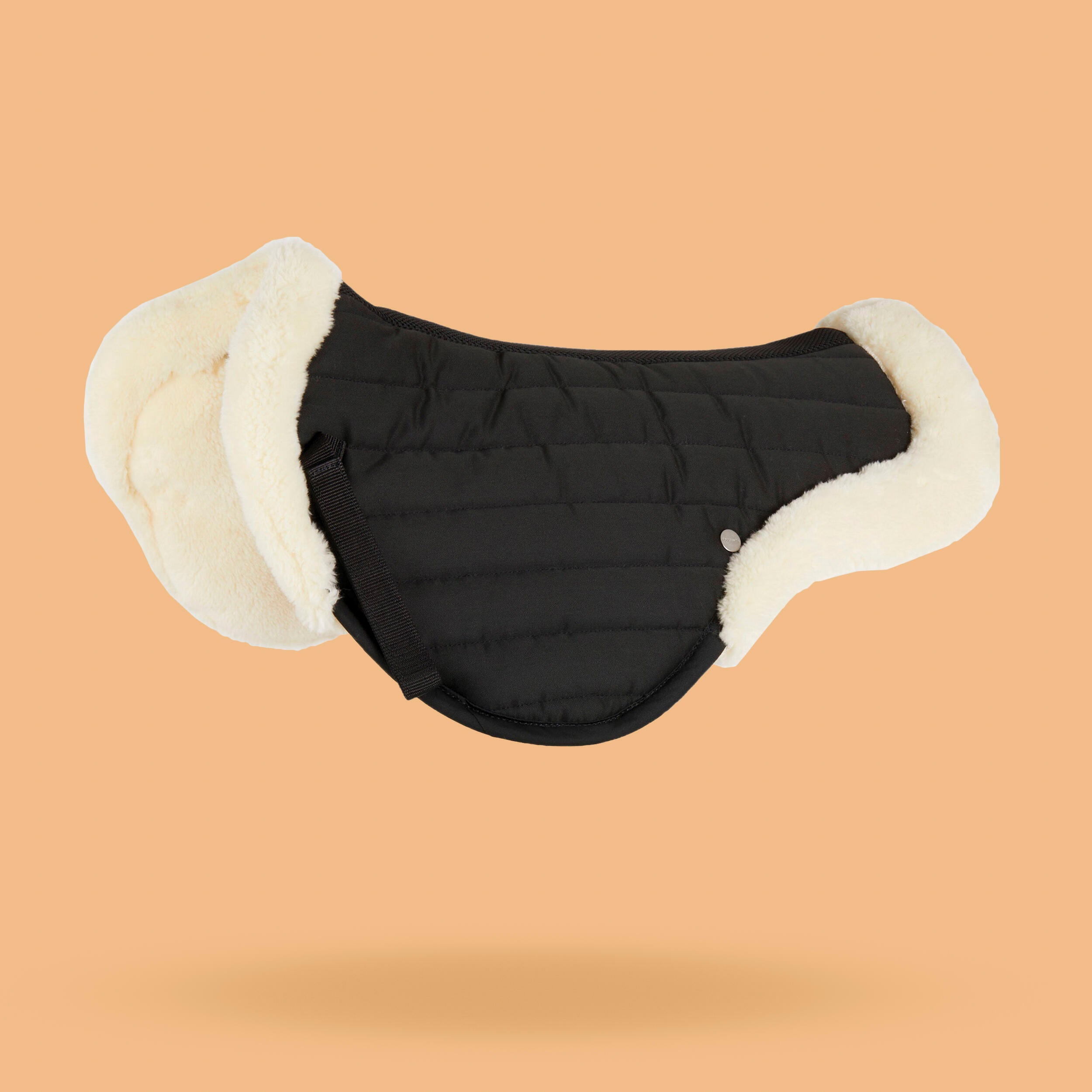 Saddle pad Fouganza 900 sheepskin, black