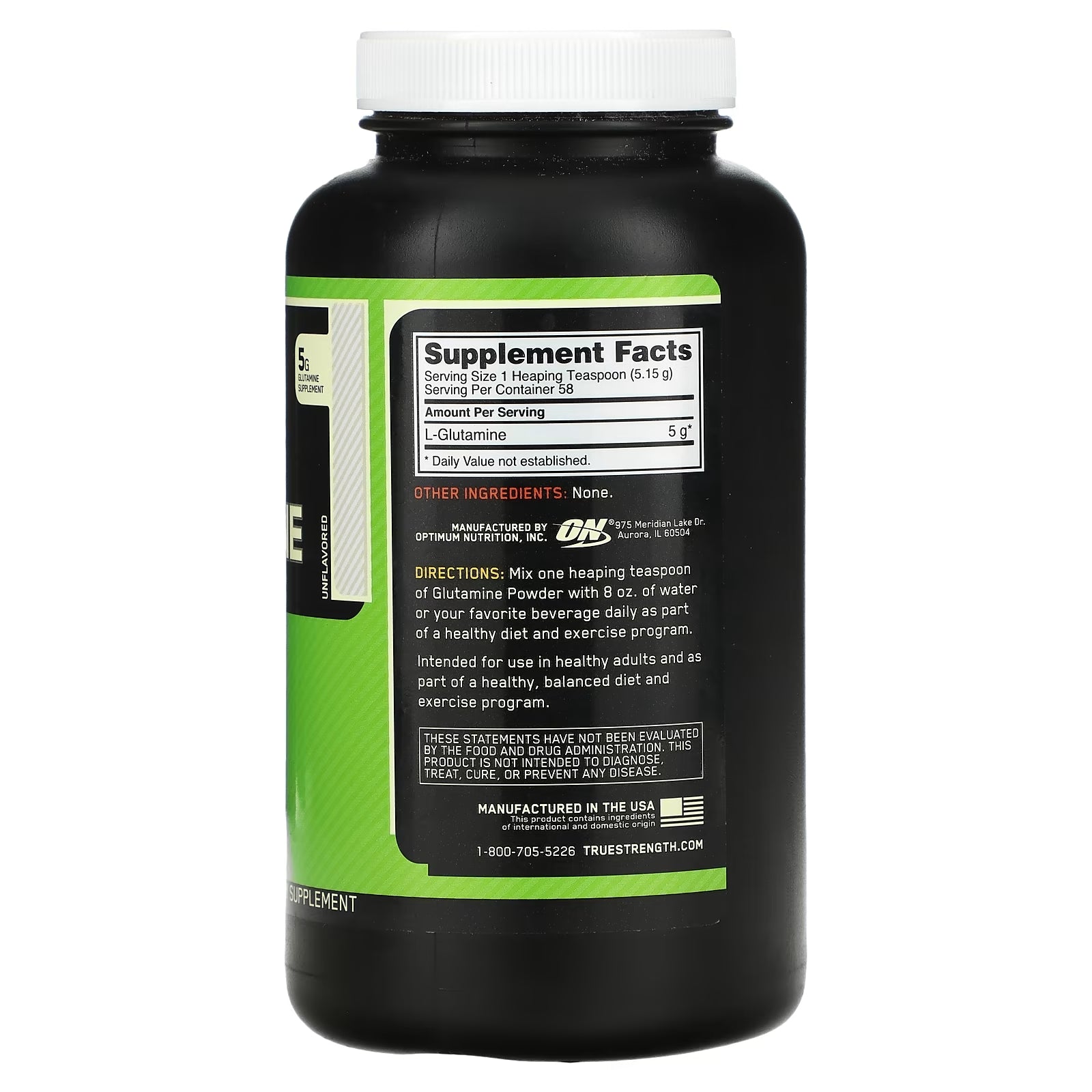 Optimum Nutrition Glutamine Powder, Unflavored, 300 g