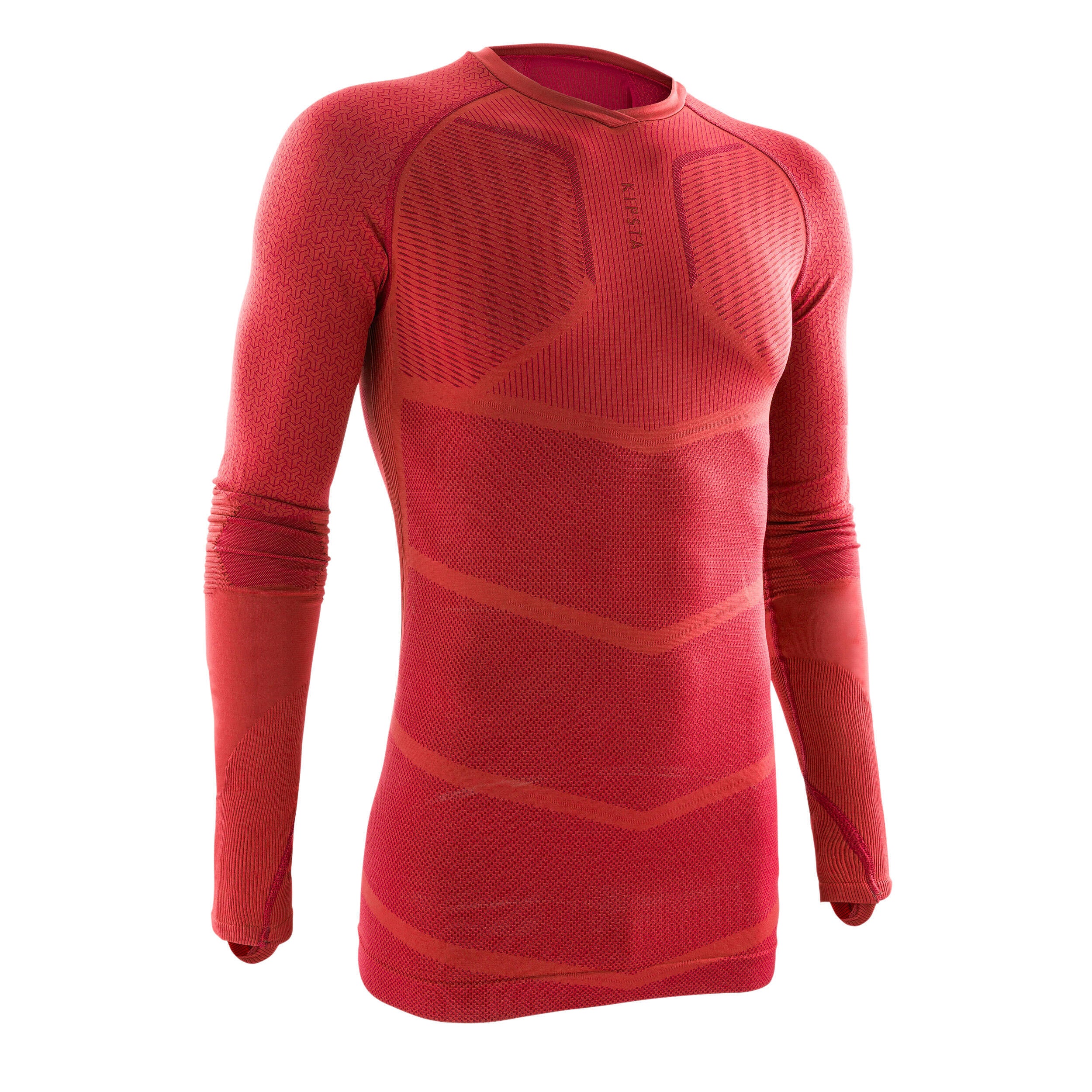 Kipsta Keepdry 500 Long Sleeve T-Shirt, Red