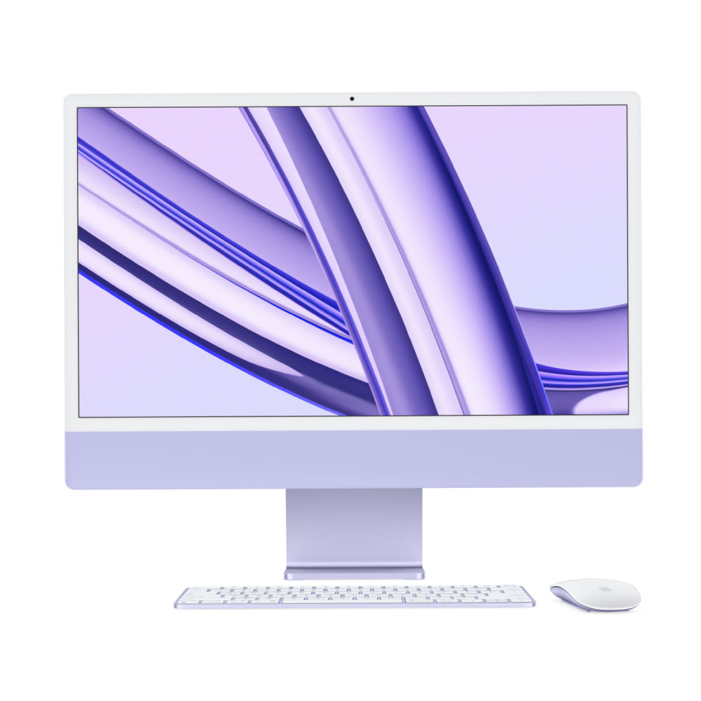 All-in-one Apple iMac 24'' M3 (2023), 8 CPU/10 GPU, 8GB/512GB, Gigabit Ethernet, Purple, English keyboard