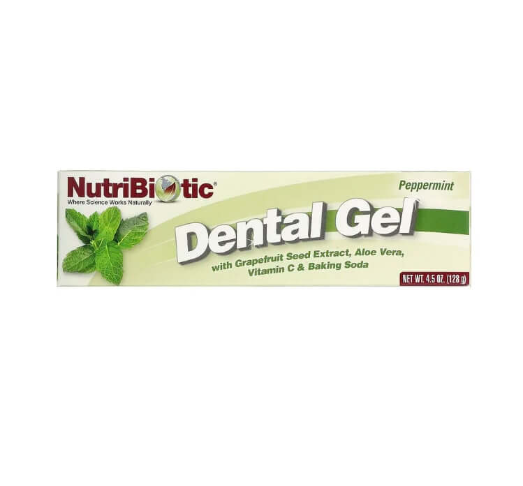 Dental gel, peppermint, 128 g, NutriBiotic