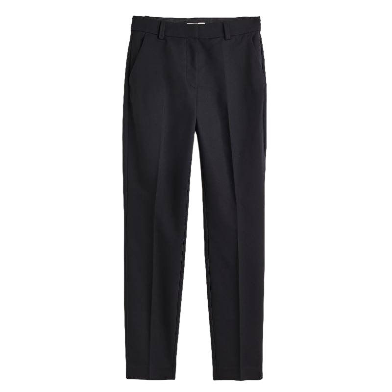 Straight trousers H&M, black