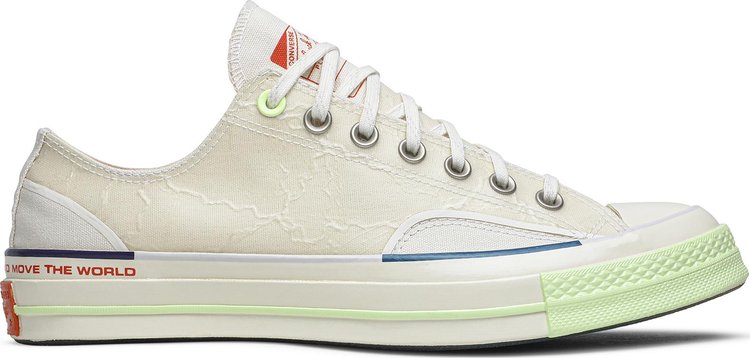 حذاء رياضي Converse Pigalle x Chuck 70 Low Barely Volt باللون الأبيض