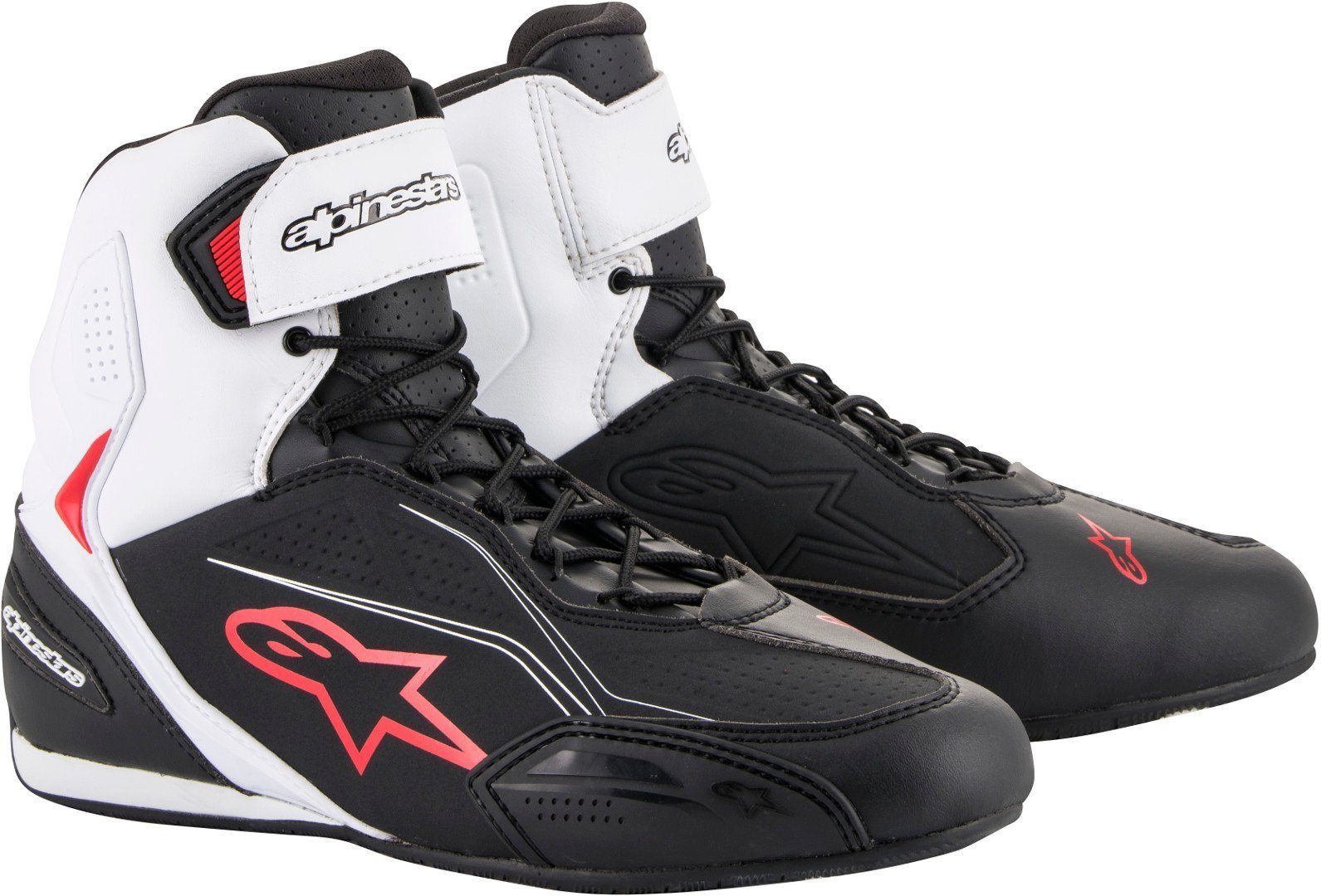 حذاء دراجات نارية Alpinestars Faster-3، أسود-أبيض-أحمر