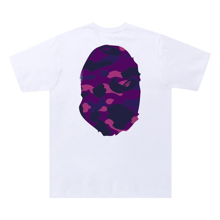 BAPE Color Camo Big Ape Head Tee 'White/Purple', White