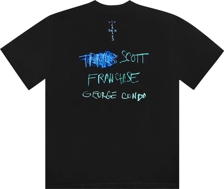 Cactus Jack by Travis Scott Portrait Of Travis Title T-Shirt 'Black', Black