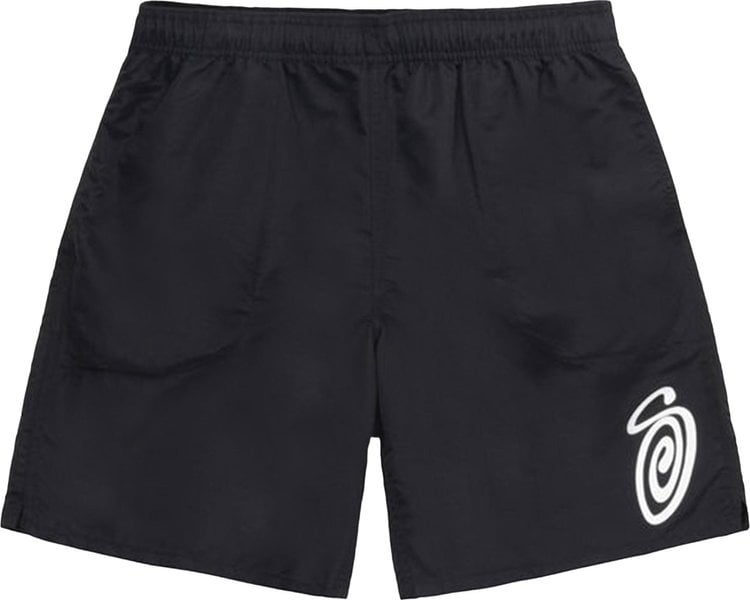 Stussy Curly S Water Short 'Black', black