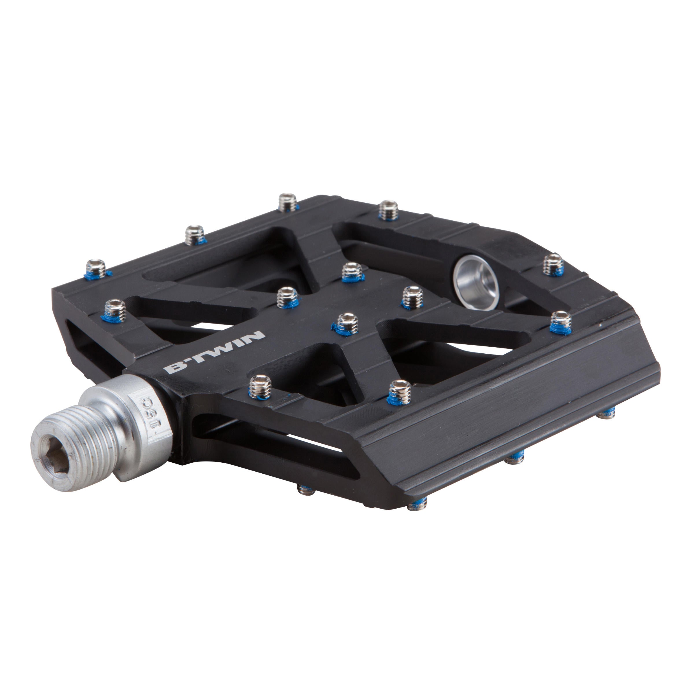 Mountain Bike Pedals Flat Black/Blue 900 Rockrider