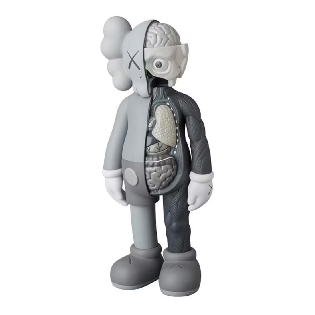 مجسم فينيل من مجموعة Kaws Companion Flayed Open Edition باللون الرمادي