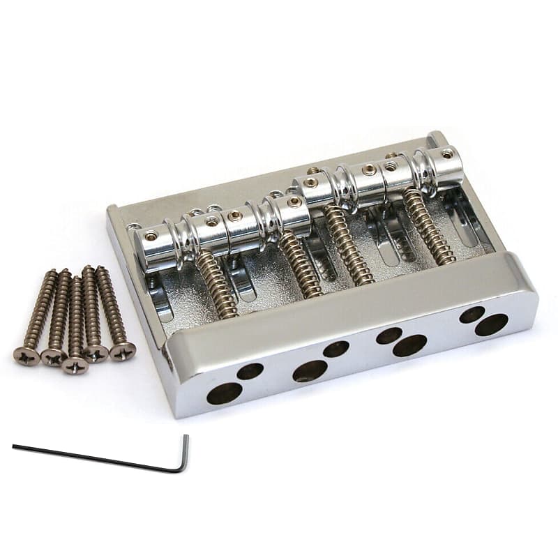 Fender Deluxe HiMass 4-String Bass Bridge Assembly, Chrome 0081460049