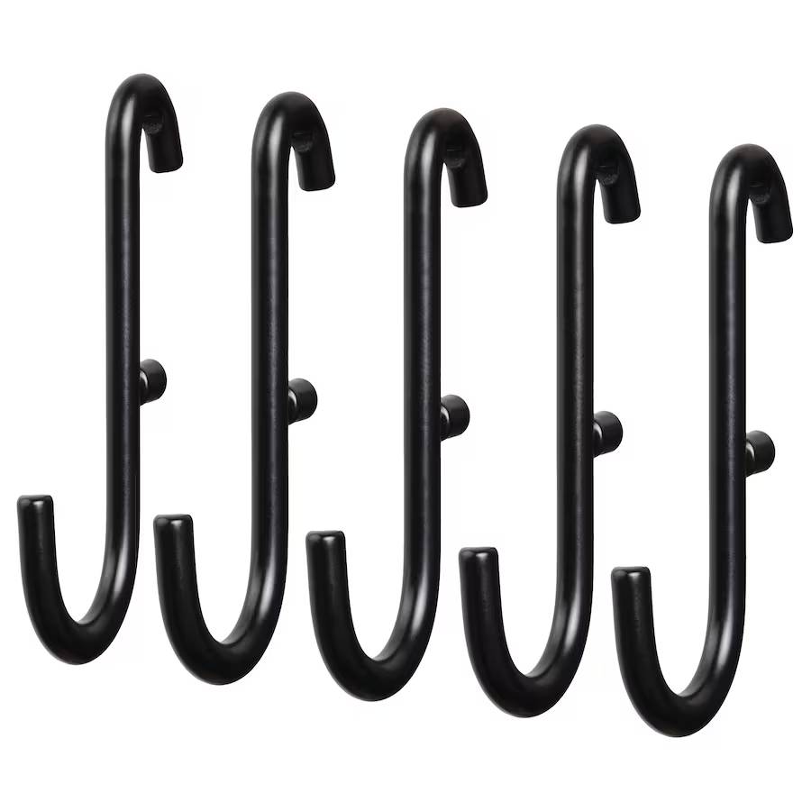 Ikea Skadis hooks 5 pcs, black