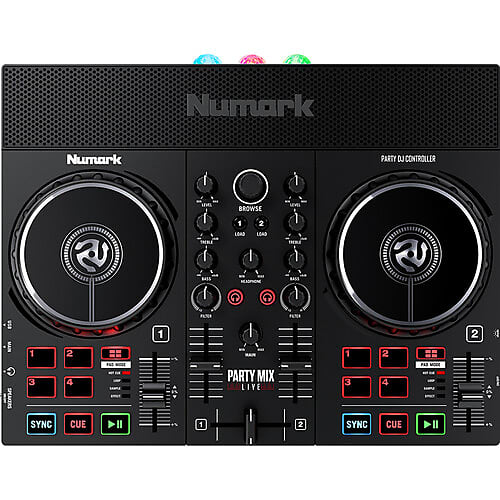 Numark Party Mix II DJ Controller with Built-In Light Show and Speakers Party Mix Live DJ Controller with Built-In Light Show and Speakers