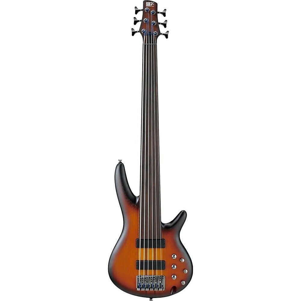 Bass guitar 6-string fretless Ibanez SRF706 SR Bass Workshop, Brown Burst Flat