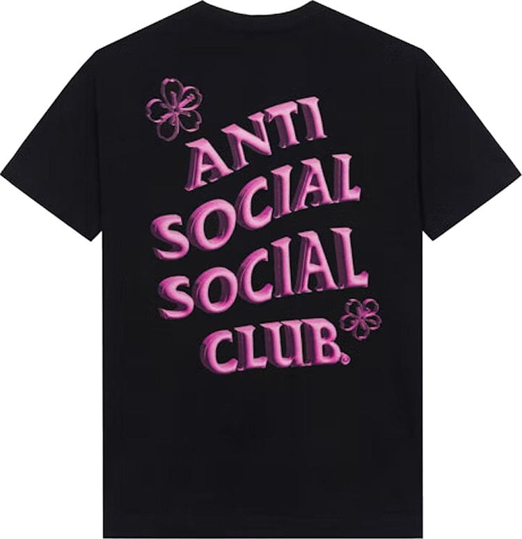 Anti Social Social Club Coral Crush T-Shirt 'Black', black