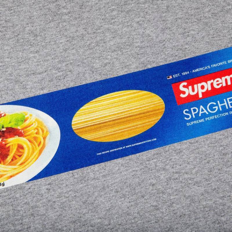 تي شيرت Supreme Spaghetti باللون الرمادي