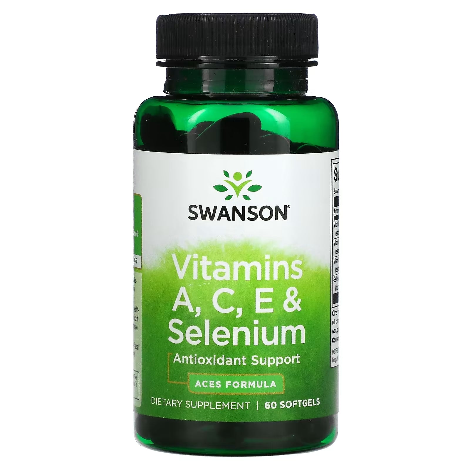 Swanson Vitamins A C E & Selenium, 60 Softgels