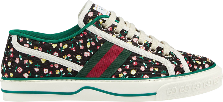 Sneakers Liberty of London x Gucci Wmns Tennis 1977 Floral - Black, black