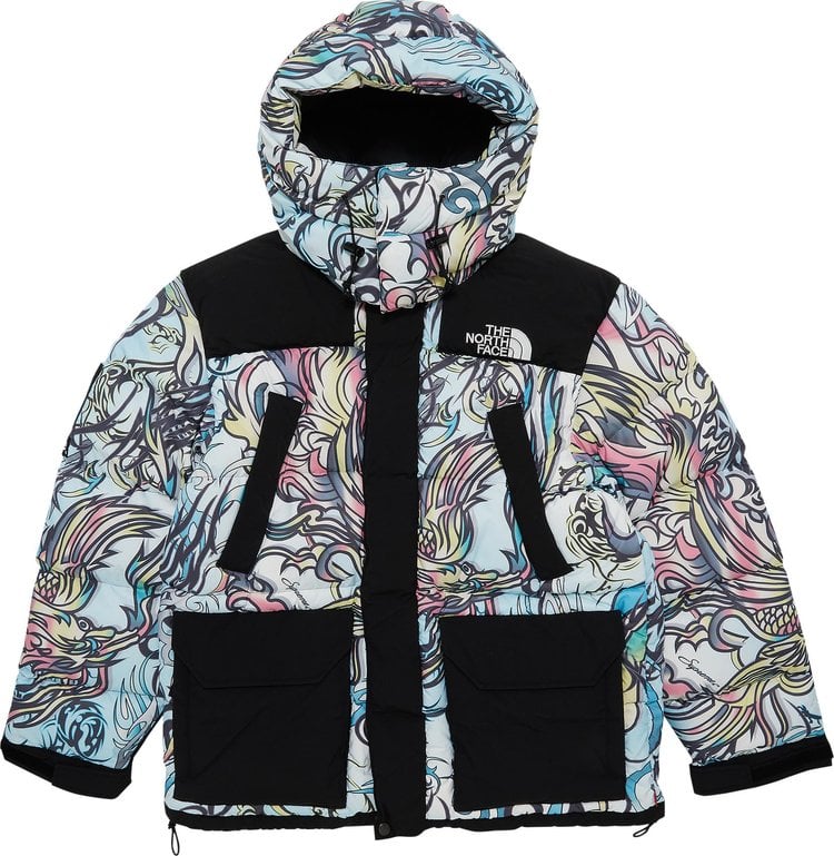 سترة باركا 700-Fill Down من Supreme x The North Face "Multicolor Dragon"، متعددة الألوان