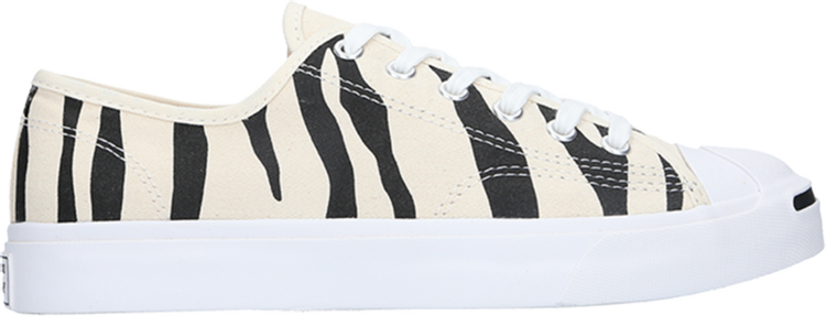 Converse Jack Purcell Ox Zebra Print Sneakers, White