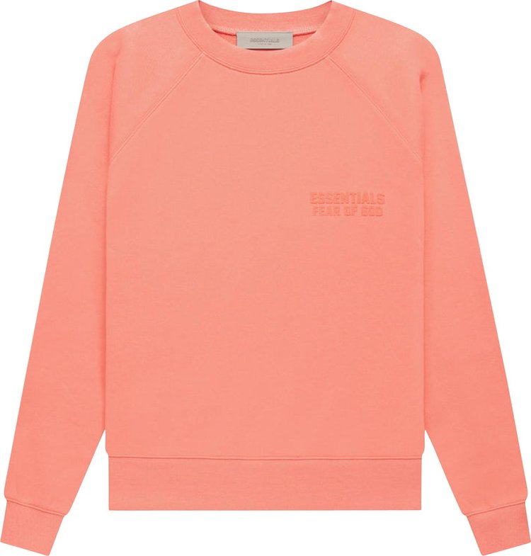 Fear of God Essentials Crewneck 'Coral' Sweatshirt, orange