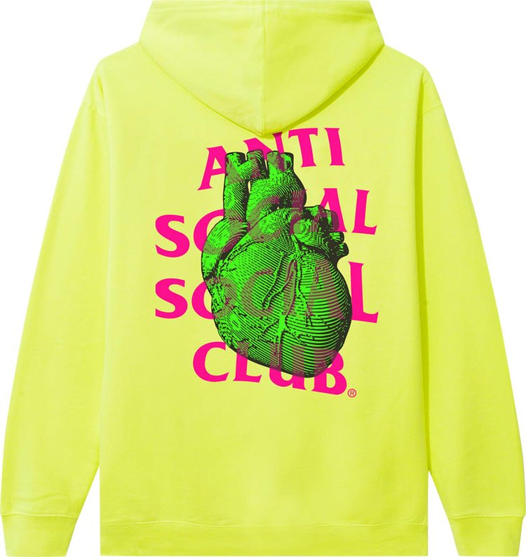 Anti Social Social Club Pulse Check Hoodie 'Safety Yellow'